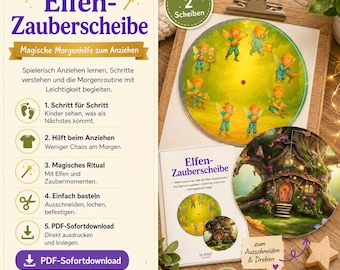 Children's Morning Routine | Fairy Magic Wheel for Dressing | Learning to Dress Independently | Printable PDF