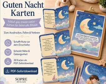 Evening routine cards for children | Gentle sleep | Calm evening rituals | Printable sleep cards | Closeness & connection