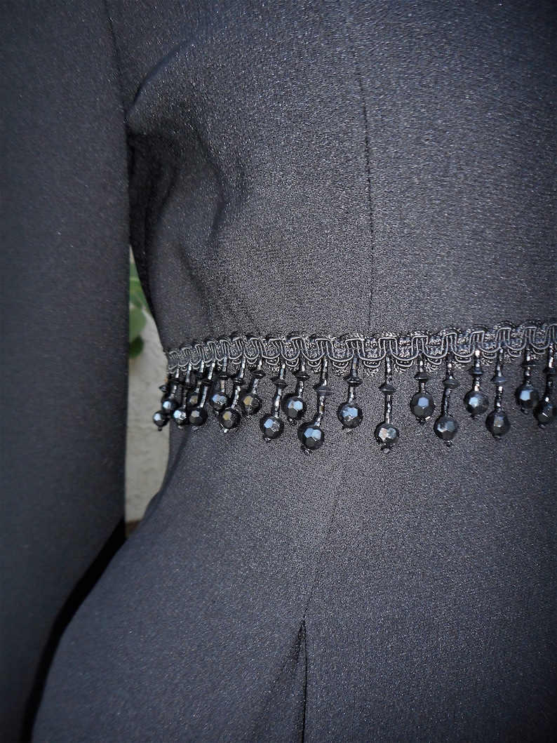 Size 8 Vintage 1990/'s A.J Bari Black Cocktail Dress