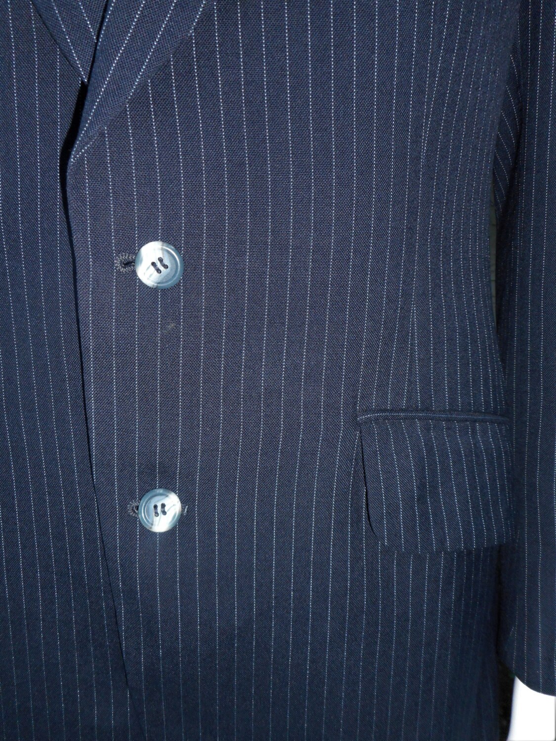 Vintage 1970's Hardy Amies Navy Blue Pin Striped Suit - Etsy