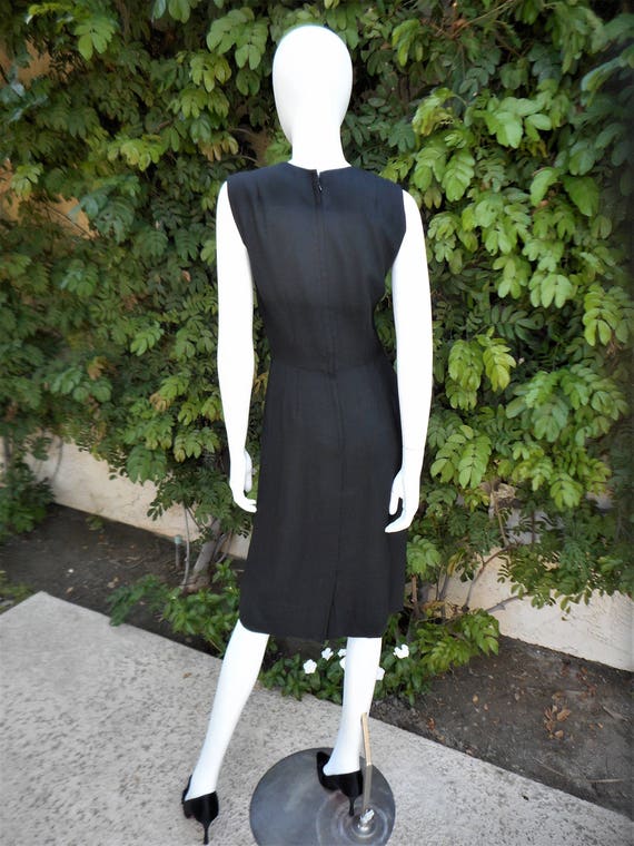 Vintage 1960 s zwart mouwloos jurkje maat 6 8 Etsy Nederland