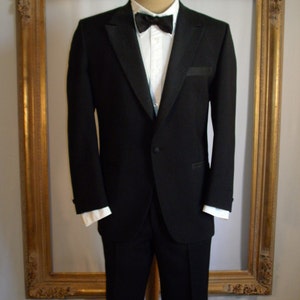 Vintage 1980's Lebaron Black Tuxedo Size 44 Short - Etsy