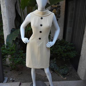Vintage 1970's Lilli Diamond Beige Dress Size 12 image 1