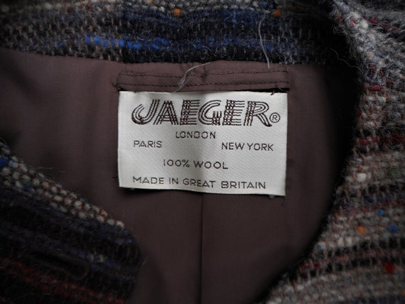 Vintage 1980's Jaeger Brown/Black/Gray Woven Jack… - image 5