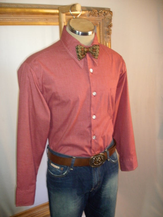 Vintage 1970's Red Long Sleeve Shirt- Size XL - image 3