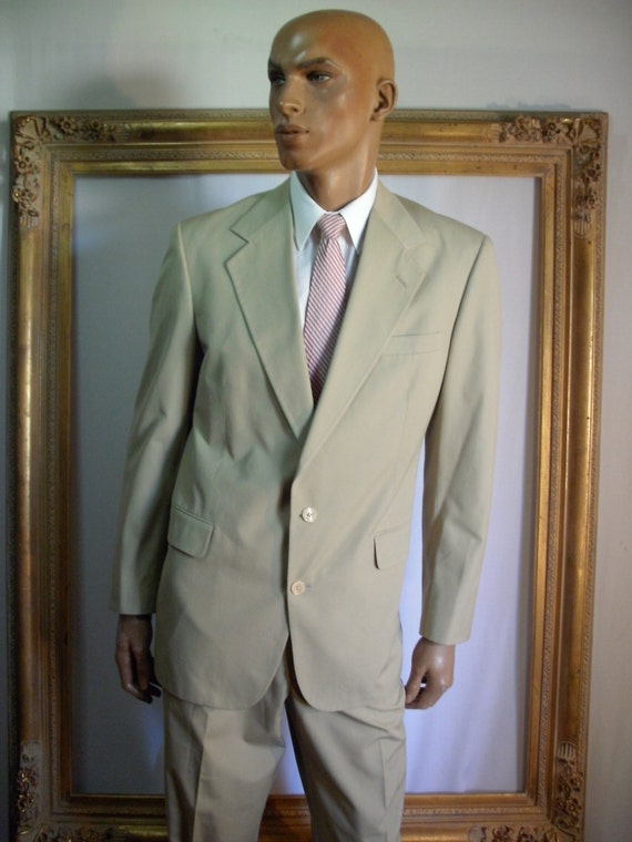 Vintage Bullock's Khaki Colored Cotton/Poly Blend 