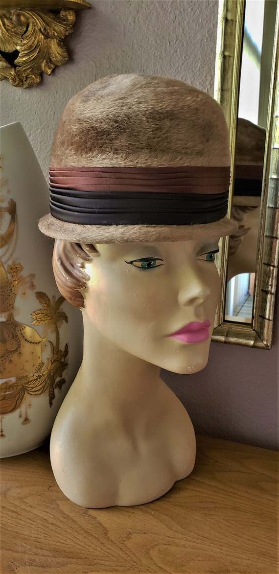 Vintage 1950's Lemington Brown Hat