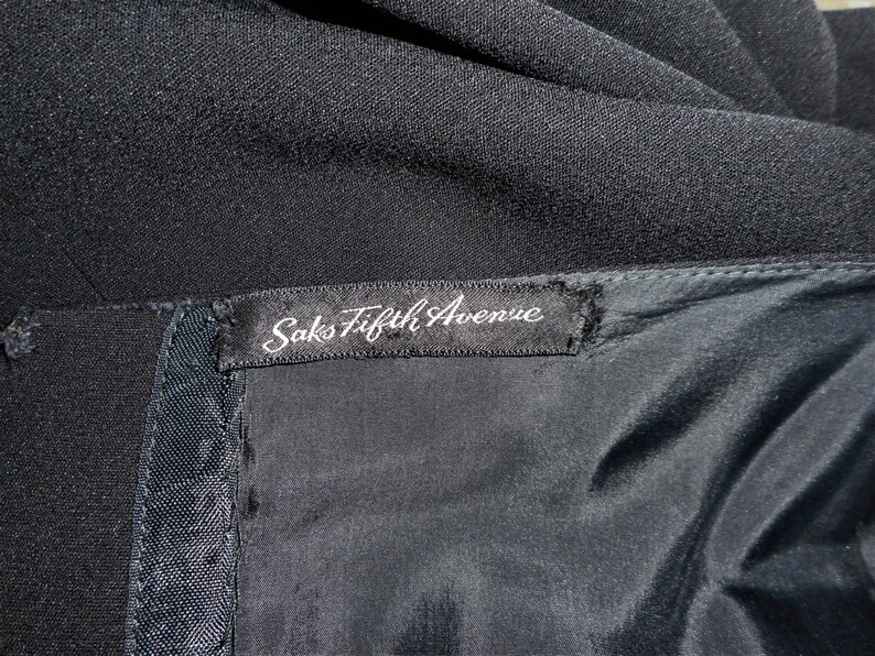 Vintage 1960's Saks Fifth Avenue Long Black Evening Dress | Etsy