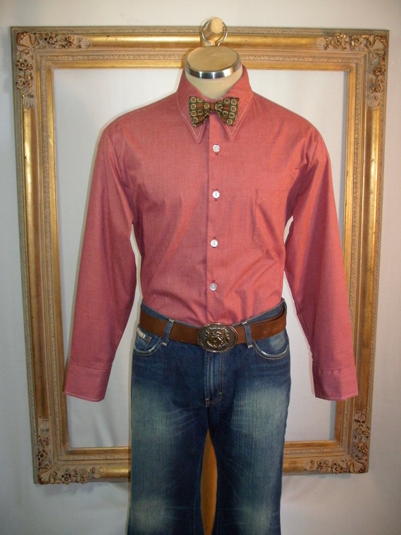 Vintage 1970's Red Long Sleeve Shirt- Size XL - image 1