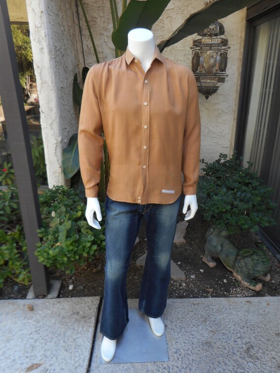 Vintage 1970's H. Comfort Golden Brown Long Sleeve