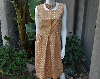 Vintage 1960's Gold Dress - Size 6