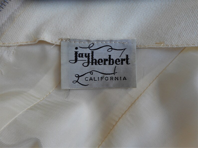 Vintage 1960's Jay Herbert Cream Colored Dress With White - Etsy