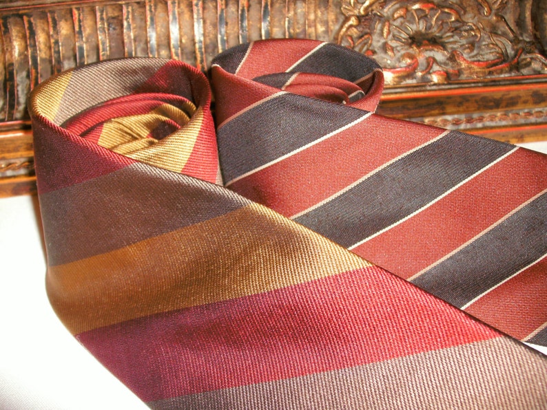 Vintage 1980's Men's Striped Neck Skinny Ties - Etsy