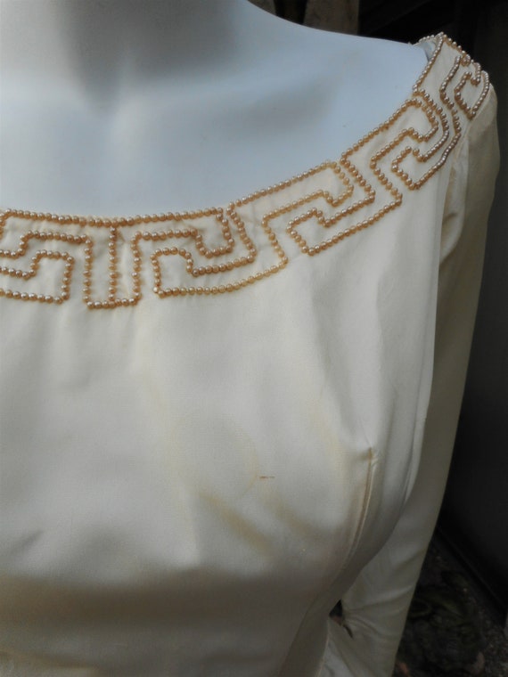 Vintage 1950's Mindelle Ivory Wedding Dress - Siz… - image 2