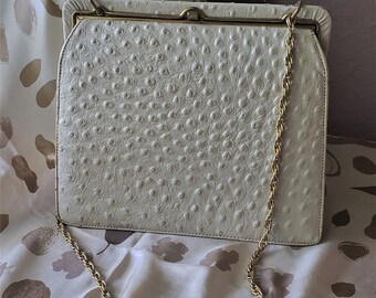 ostrich skin handbolsa