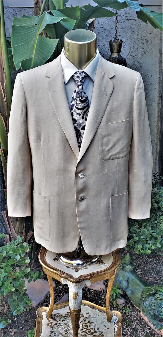 Vintage 1960's Cove Shop for Men Cream Colored Sp… - image 1