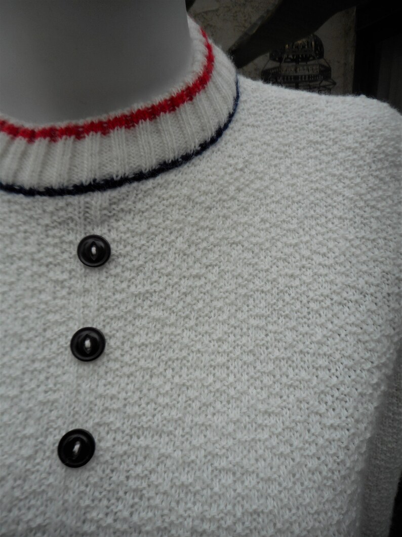 Vintage 1960/'s White Sweater Size 1012