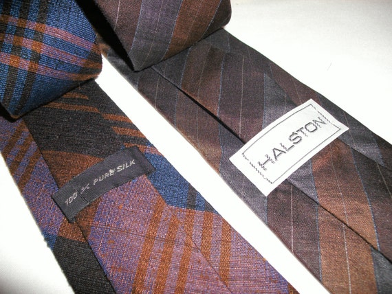 Vintage 1970's Men's Silk Skinny Ties - image 3