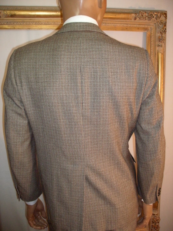 Vintage 1970's Bayne-Williams Brown Tweed Wool Su… - image 4