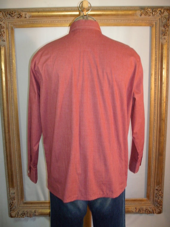 Vintage 1970's Red Long Sleeve Shirt- Size XL - image 4