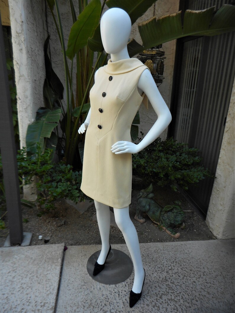 Vintage 1970's Lilli Diamond Beige Dress Size 12 image 3