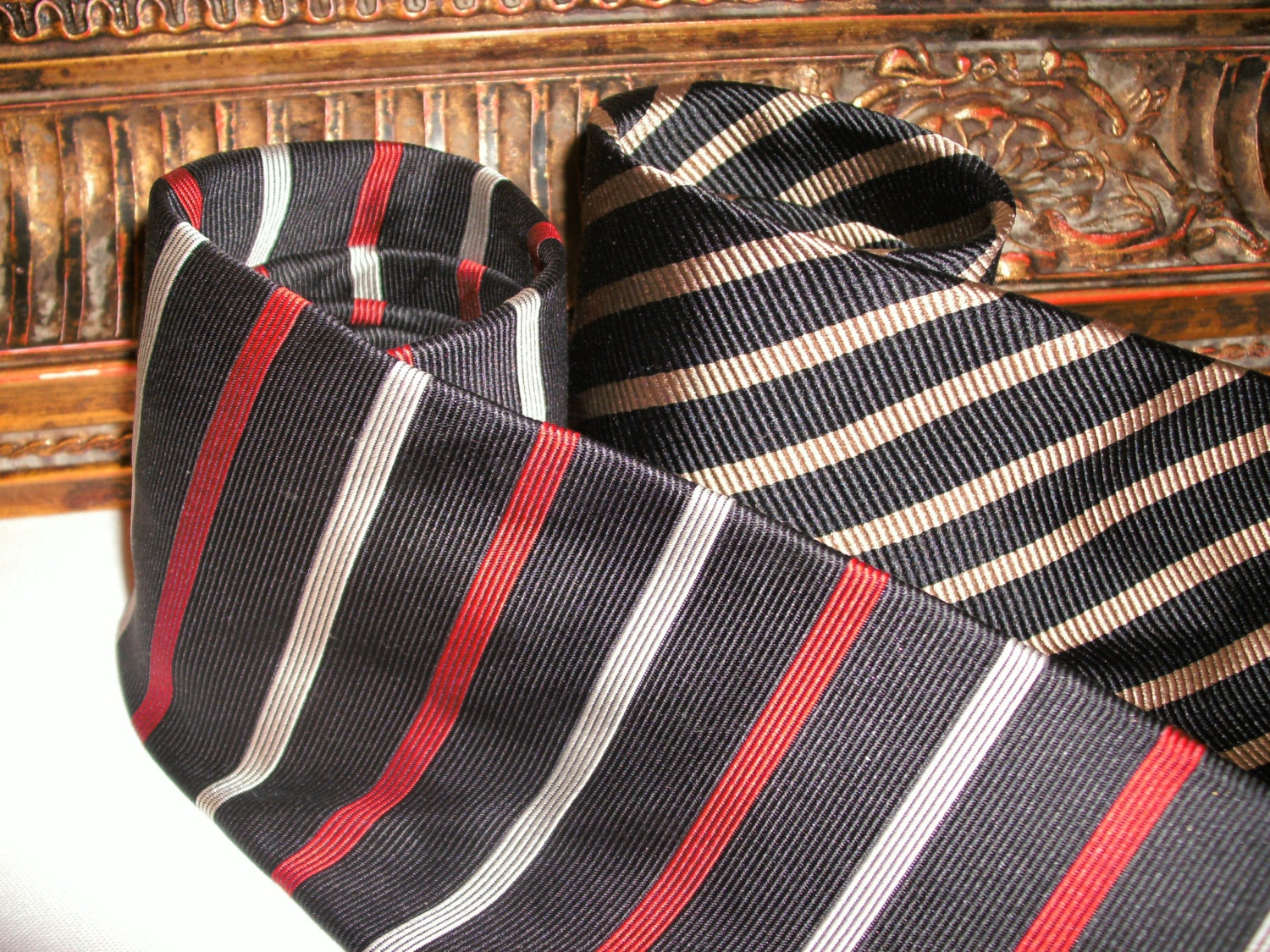 Vintage Brooks Brothers & Pierre Cardin Black Striped - Etsy