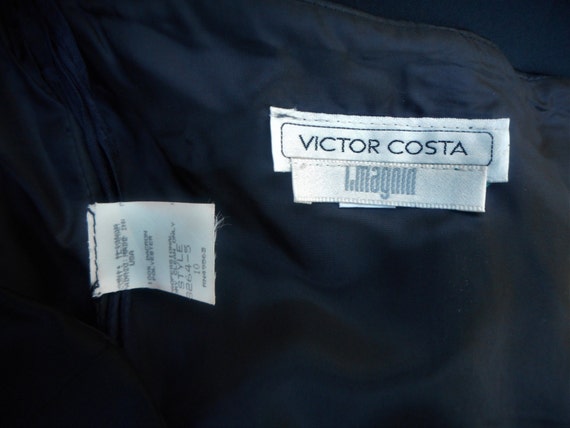 Vintage Victor Costa Black Strapless Evening Dres… - image 5