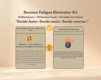 Zestaw do eliminacji zmęczenia decyzyjnego | Arkusze i karty decyzyjne Clarity (do pobrania w wersji cyfrowej)