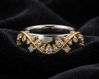 Capa para anel Oura com moissanita ondulada em prata de lei, compatível com as gerações 3, 4 e 5. Anel inteligente com brilho, joia tecnológica de luxo em ouro maciço.