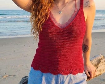 Boho Crochet Tank Top Pattern  Easy Summer Crop Top | Festival Beachwear DIY | V-Neck Design