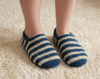 Crochet Slipper Pattern | Felted Wool Booties | Adult Winter Unisex Slippers | House Shoes Video Tutorial