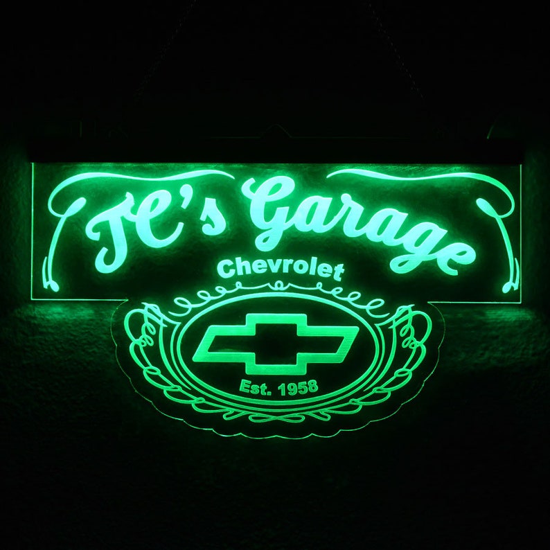 Custom LED Neon Sign Custom garage sign Personalized Etsy