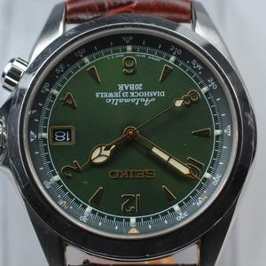 Exc+5] SEIKO Alpinist 6R15-00E0 SARB017 Reloj automático verde para hombre JAPÓN imagen 18