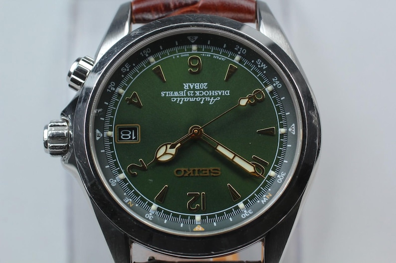 Exc+5] SEIKO Alpinist 6R15-00E0 SARB017 Reloj automático verde para hombre JAPÓN imagen 18