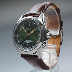 Exc+5] SEIKO Alpinist 6R15-00E0 SARB017 Reloj automático verde para hombre JAPÓN imagen 8