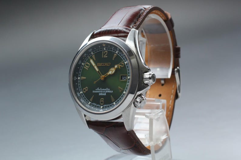 Exc+5] SEIKO Alpinist 6R15-00E0 SARB017 Reloj automático verde para hombre JAPÓN imagen 8