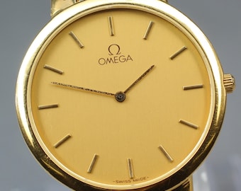 Zegarek męski kwarcowy OMEGA DE VILLE 395.0875.2 Cal.1378 z 1991 roku, 32 mm