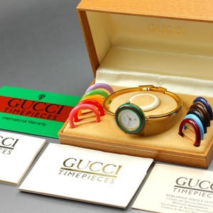 Gucci Vintage Interchangeable Bezel Watch - Etsy display picture 3