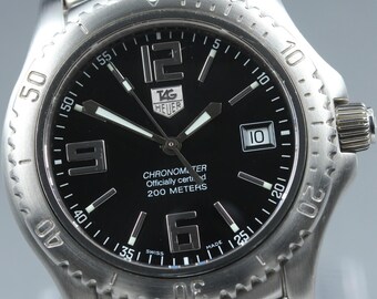 TAG Heuer Professional 200 Meters Quartz Men Watch S99.013K - Etsy