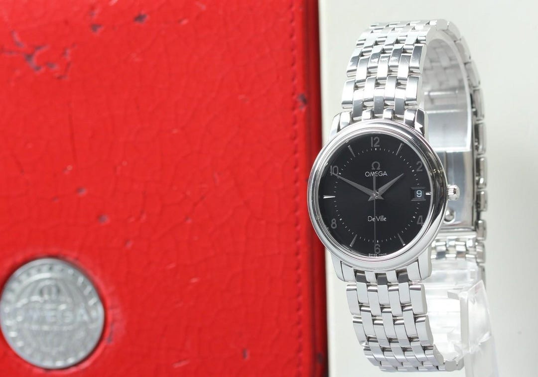 OMEGA De Ville 腕時計 ブームメントCal。1532 Omega De Ville Prestige 4510.50 Cal.1532 34mm Black Dial Quartz