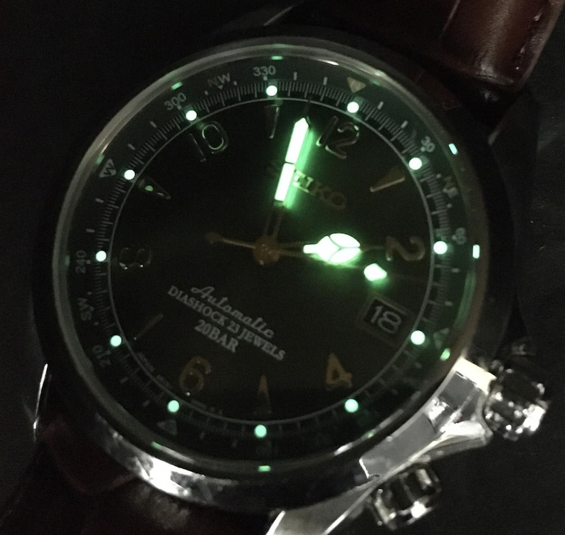 Exc+5] SEIKO Alpinist 6R15-00E0 SARB017 Reloj automático verde para hombre JAPÓN imagen 4