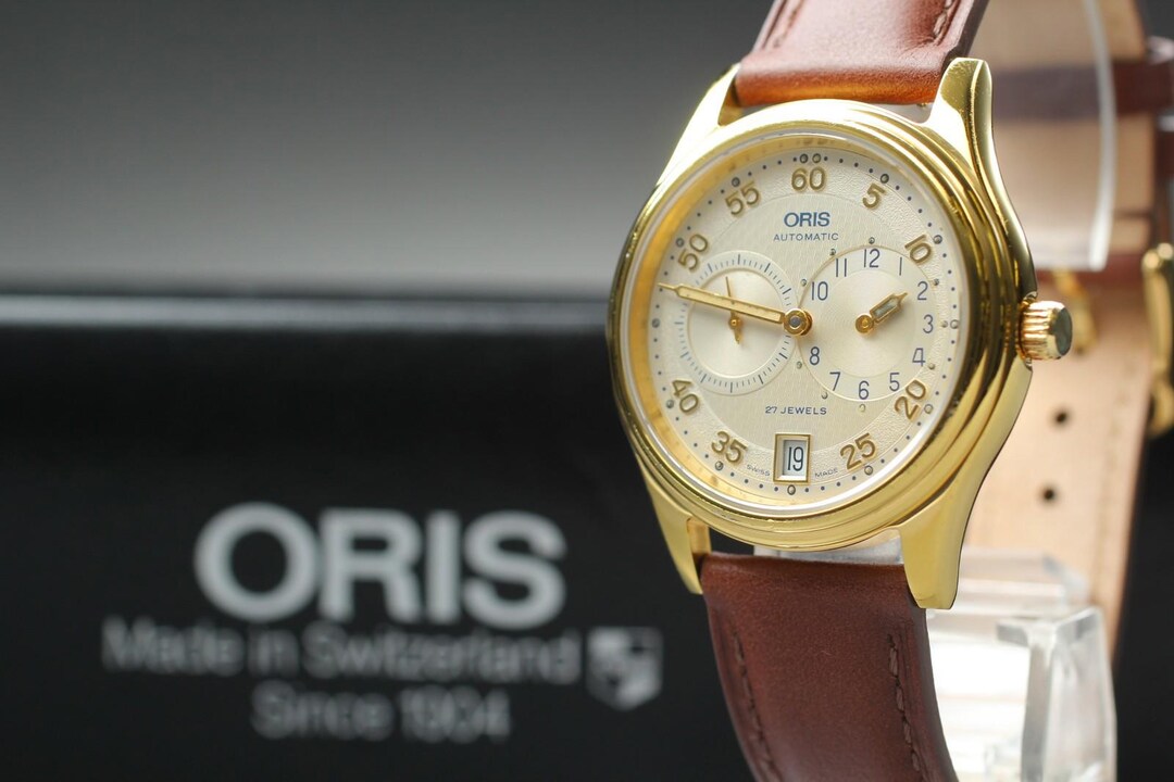 Exc+4 Box] ORIS Classic Regulator 7473 Gold 35mm Automatic Men's