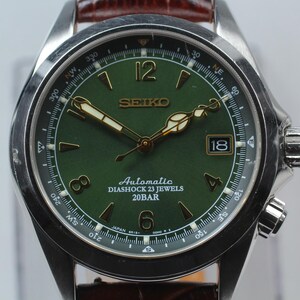 Exc+5] SEIKO Alpinist 6R15-00E0 SARB017 Reloj automático verde para hombre JAPÓN imagen 16