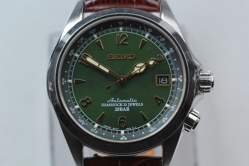 Exc+5] SEIKO Alpinist 6R15-00E0 SARB017 Reloj automático verde para hombre JAPÓN imagen 16