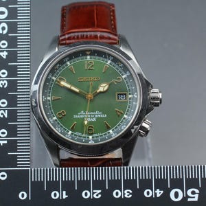 Exc+5] SEIKO Alpinist 6R15-00E0 SARB017 Reloj automático verde para hombre JAPÓN imagen 6
