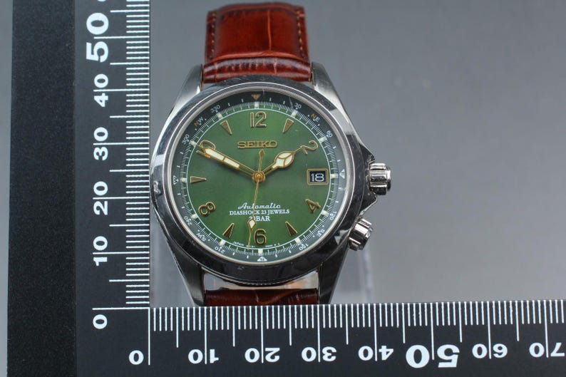 Exc+5] SEIKO Alpinist 6R15-00E0 SARB017 Reloj automático verde para hombre JAPÓN imagen 6