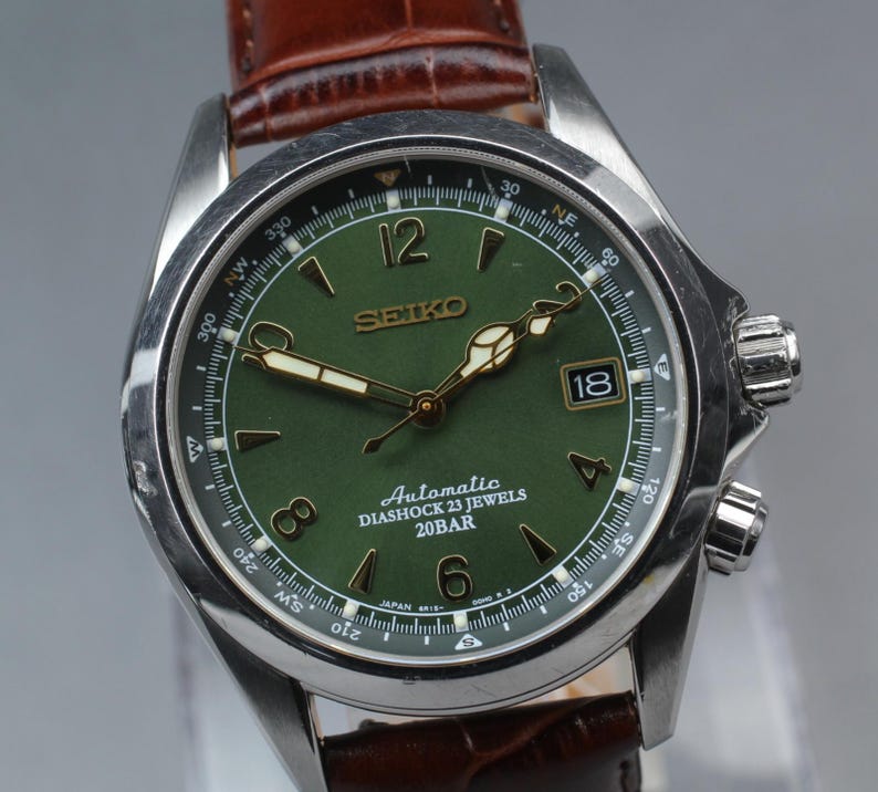 Exc+5] SEIKO Alpinist 6R15-00E0 SARB017 Reloj automático verde para hombre JAPÓN imagen 1