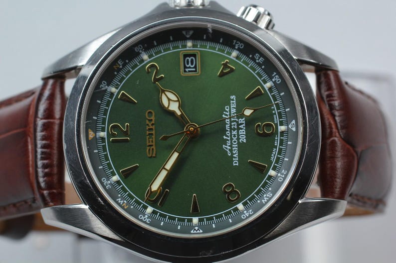 Exc+5] SEIKO Alpinist 6R15-00E0 SARB017 Reloj automático verde para hombre JAPÓN imagen 17