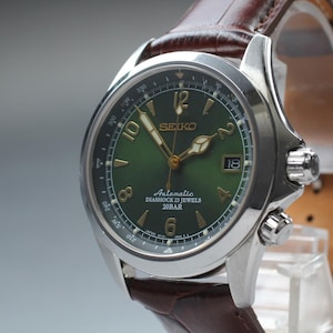 Exc+5] SEIKO Alpinist 6R15-00E0 SARB017 Reloj automático verde para hombre JAPÓN imagen 2