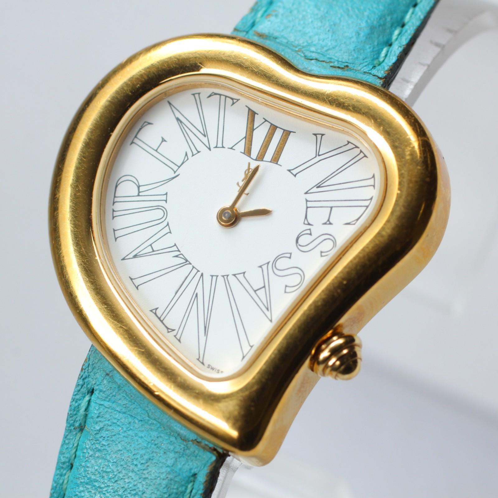 希少 イヴ・サンローラン 時計 ハート型 Yves Saint Laurent ハート型